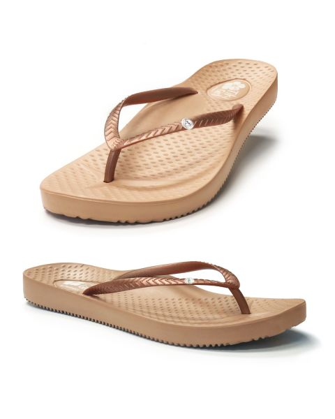 Tiki Girl Flip-Flops ROSE GOLD