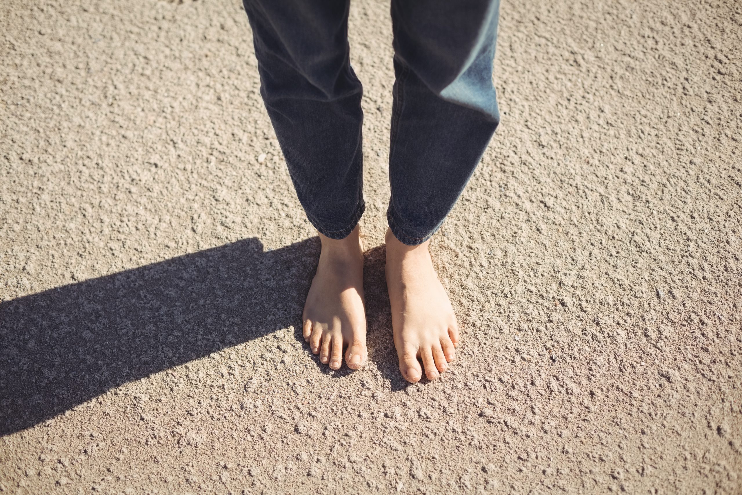 Feet on sand